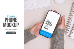 Sweater Top View Phone Mockup
