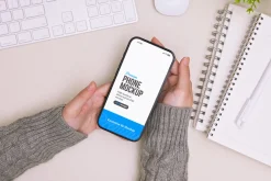 Sweater Top View Phone Mockup