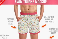 Swim Trunks Mockup PSD