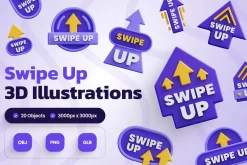 Swipe Up 3D Icons