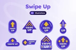 Swipe Up 3D Icons