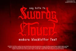 Swords Clover - Modern Blackletter
