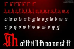 Swords Clover - Modern Blackletter
