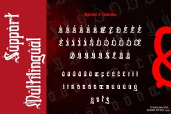 Swords Clover - Modern Blackletter