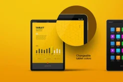 Tablet Mockup Front Top Persperctive