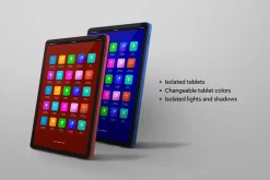 Tablet Mockup Front Top Persperctive