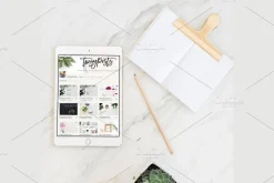 Tablet Stock Photos + PSD Mockup