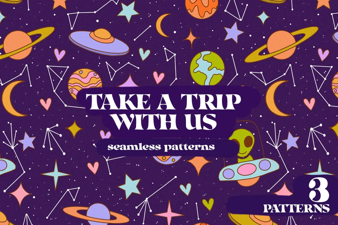 Take A Trip Seamless Patterns