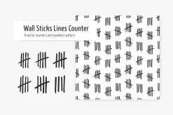 Tally marks set and seamless