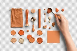 Tangerine Elegant Sealing Wax PNG