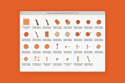 Tangerine Elegant Sealing Wax PNG