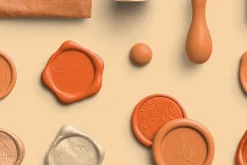 Tangerine Elegant Sealing Wax PNG
