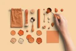Tangerine Elegant Sealing Wax PNG