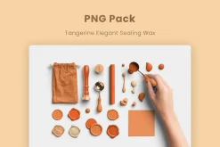 Tangerine Elegant Sealing Wax PNG