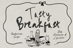 Tasty Breakfast - Handwritten Font