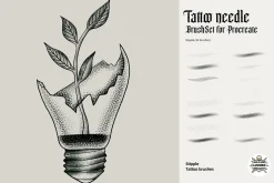Tattoo needle brushSet for Procreate