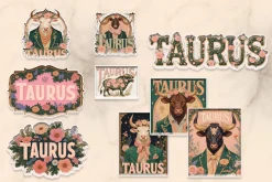 Taurus Digital Sticker Set