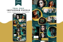 Teal Chic Complete Template Canva