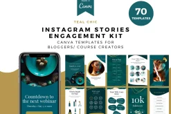 Teal Chic Complete Template Canva