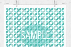 Teal Digital Paper Patterns
