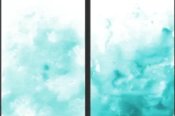Teal Ombre Watercolor Backgrounds