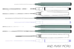 Technical Pen Brushes