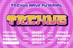 Techno Wave - Y2k Style Font
