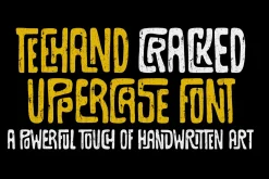 Teehand Cracked Uppercase Font