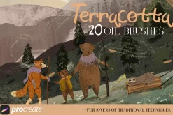 Terracotta - 20 oil brushes