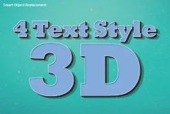 4 Text Style 3D for Adobe Photoshop