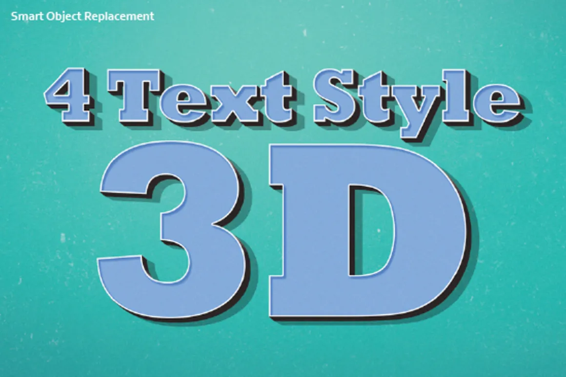 4 Text Style 3D for Adobe Photoshop