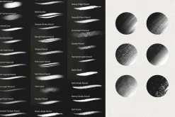 27 Textured Pencil Brushes Procreate