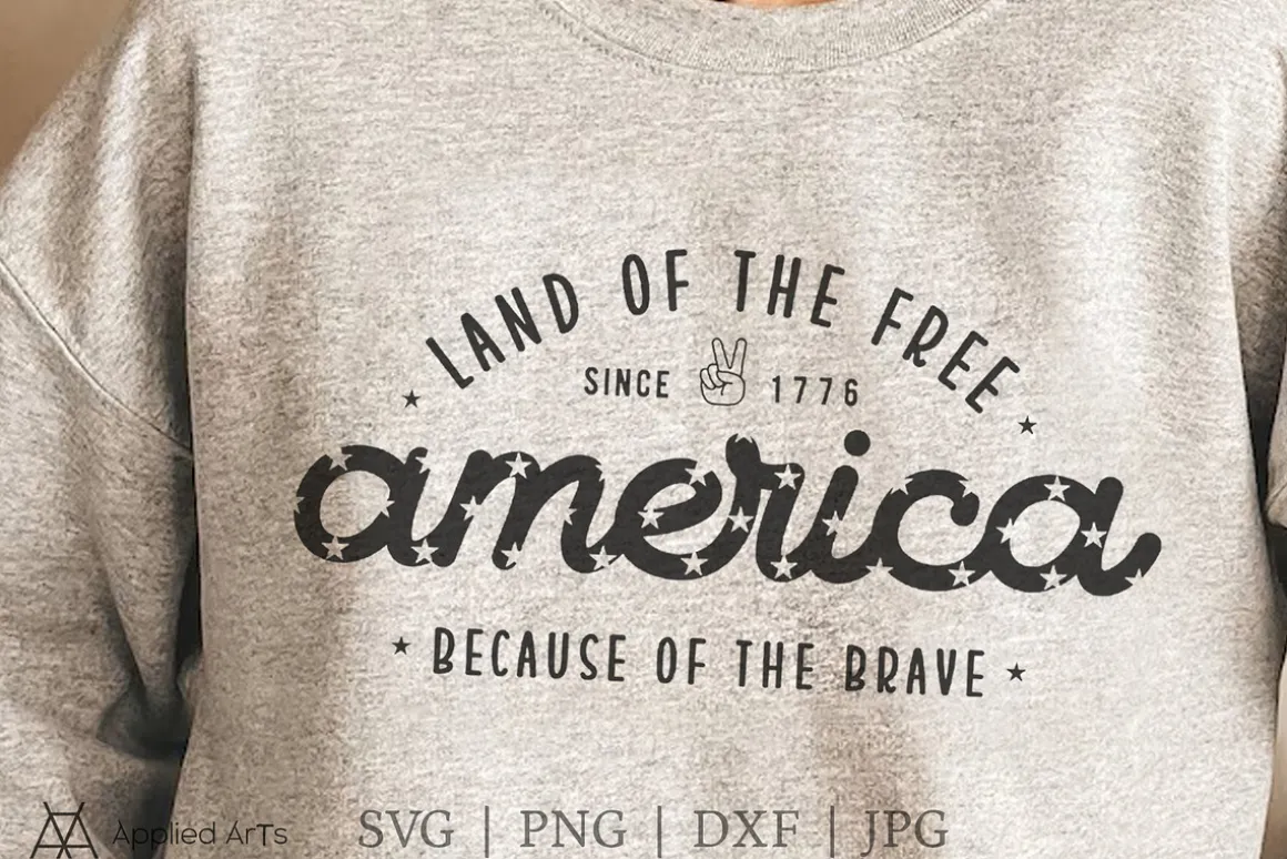 4th of July SVG, Land of the Free