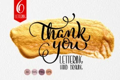 Thank You Calligraphy Lettering Set