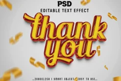 Thank you 3D Text Effect Style