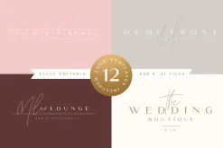 The Amoret Font Duo + 12 Logos