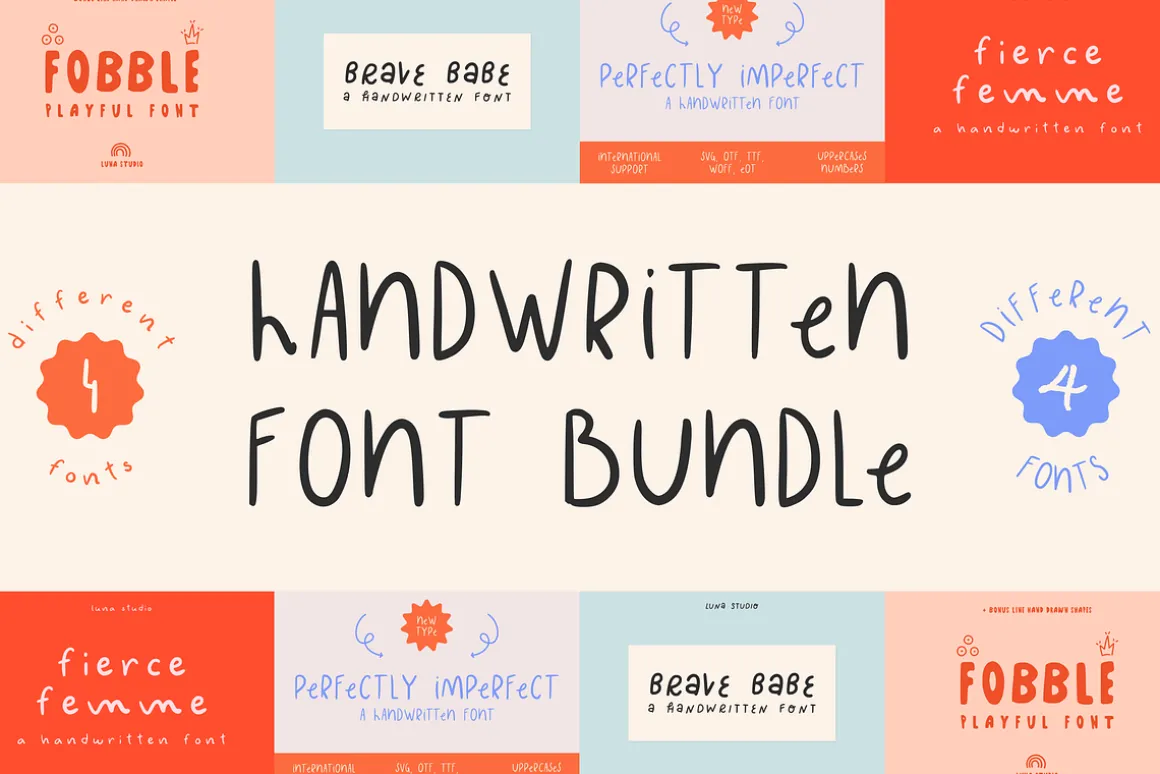 The Cute Handwritten Font Bundle