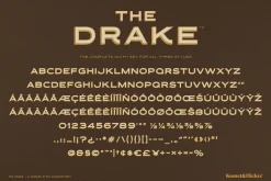 The Drake - A Vintage Shadow Font