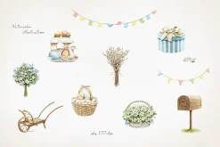 The Easter rabbit family