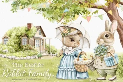 The Easter rabbit family