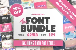 The HUGE Font Bundle (98% OFF) SALE