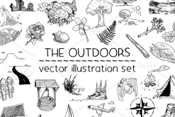 The outdoors - vector illustrations