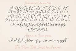 The Paper Doll Vintage Romantic Font