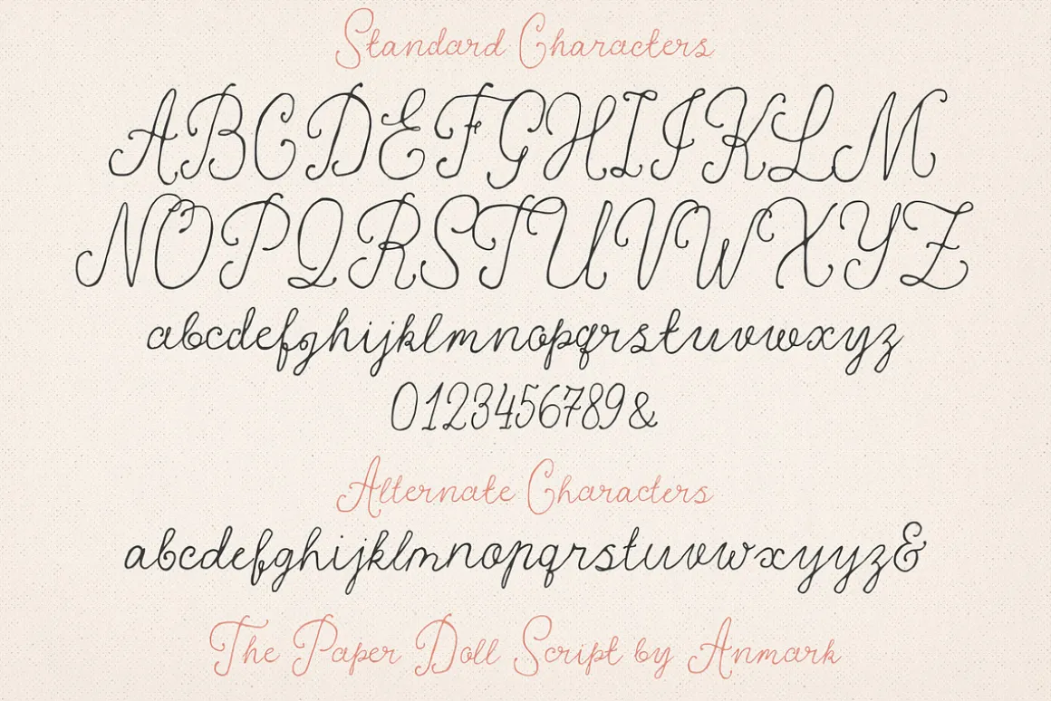 The Paper Doll Vintage Romantic Font