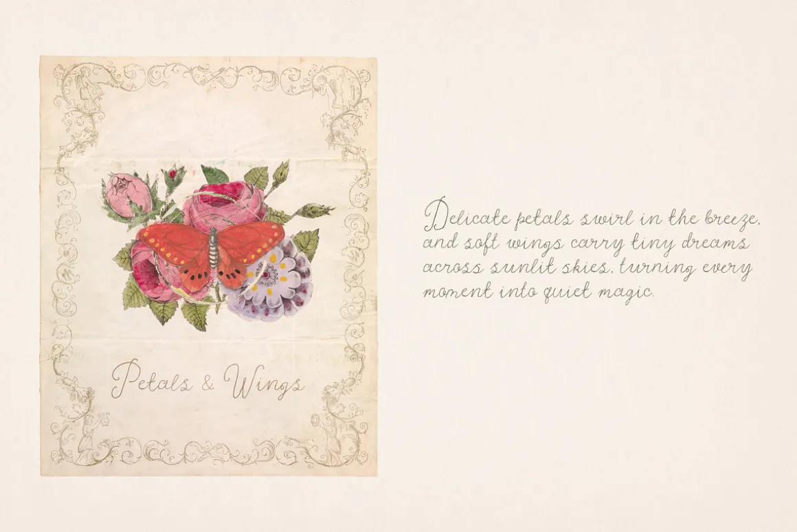 The Paper Doll Vintage Romantic Font