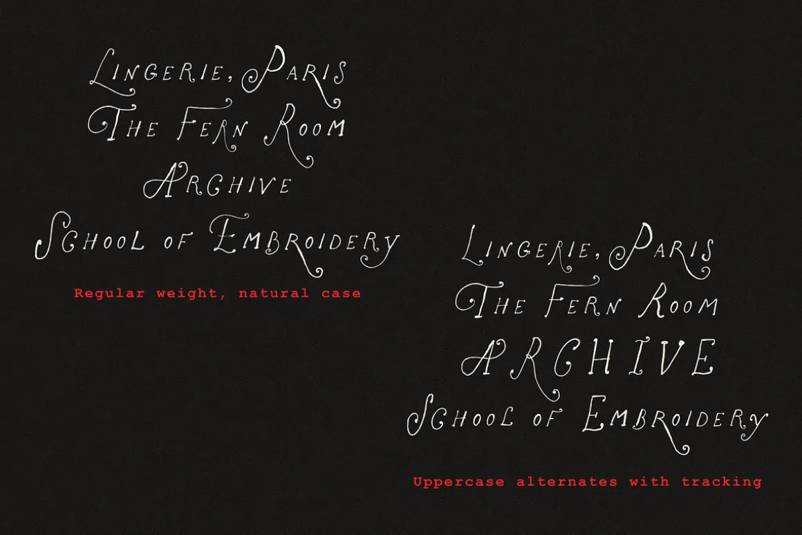 The Rose Atelier// Hand drawn Font