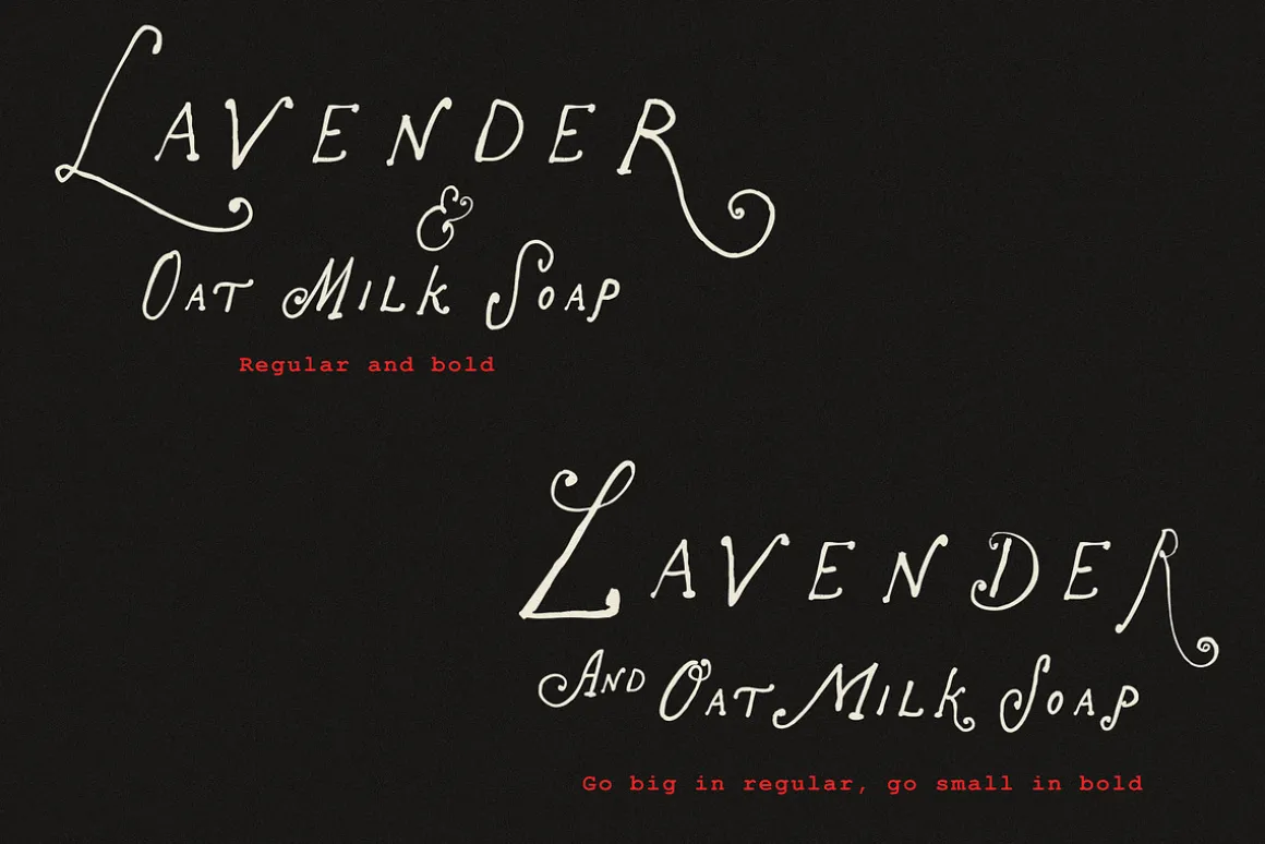 The Rose Atelier// Hand drawn Font