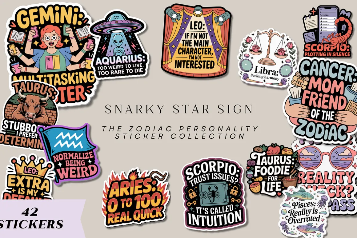 The Zodiac Personality Sticker Set