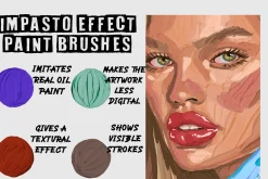 Thick paint Procreate brushes