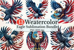 4th of July American Eagle Clipart